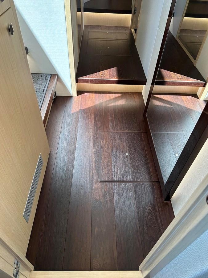 a wooden floor with a few doors aboard K NUK Yacht for Sale