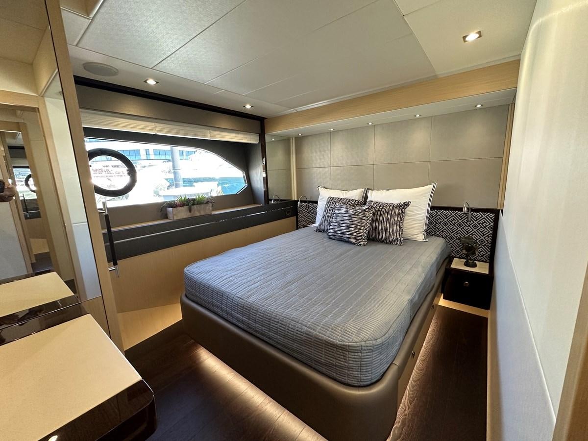 a bed in a room aboard K NUK Yacht for Sale