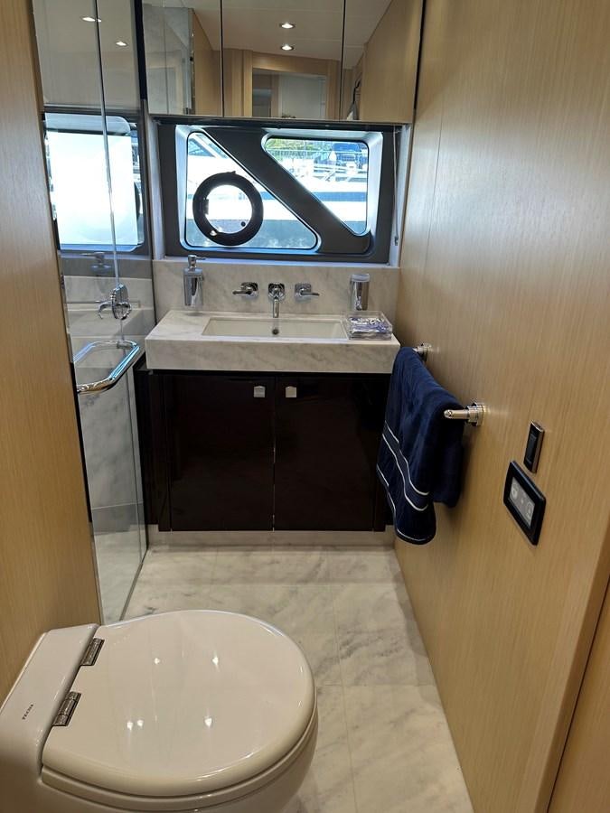 a bathroom with a sink and a toilet aboard K NUK Yacht for Sale