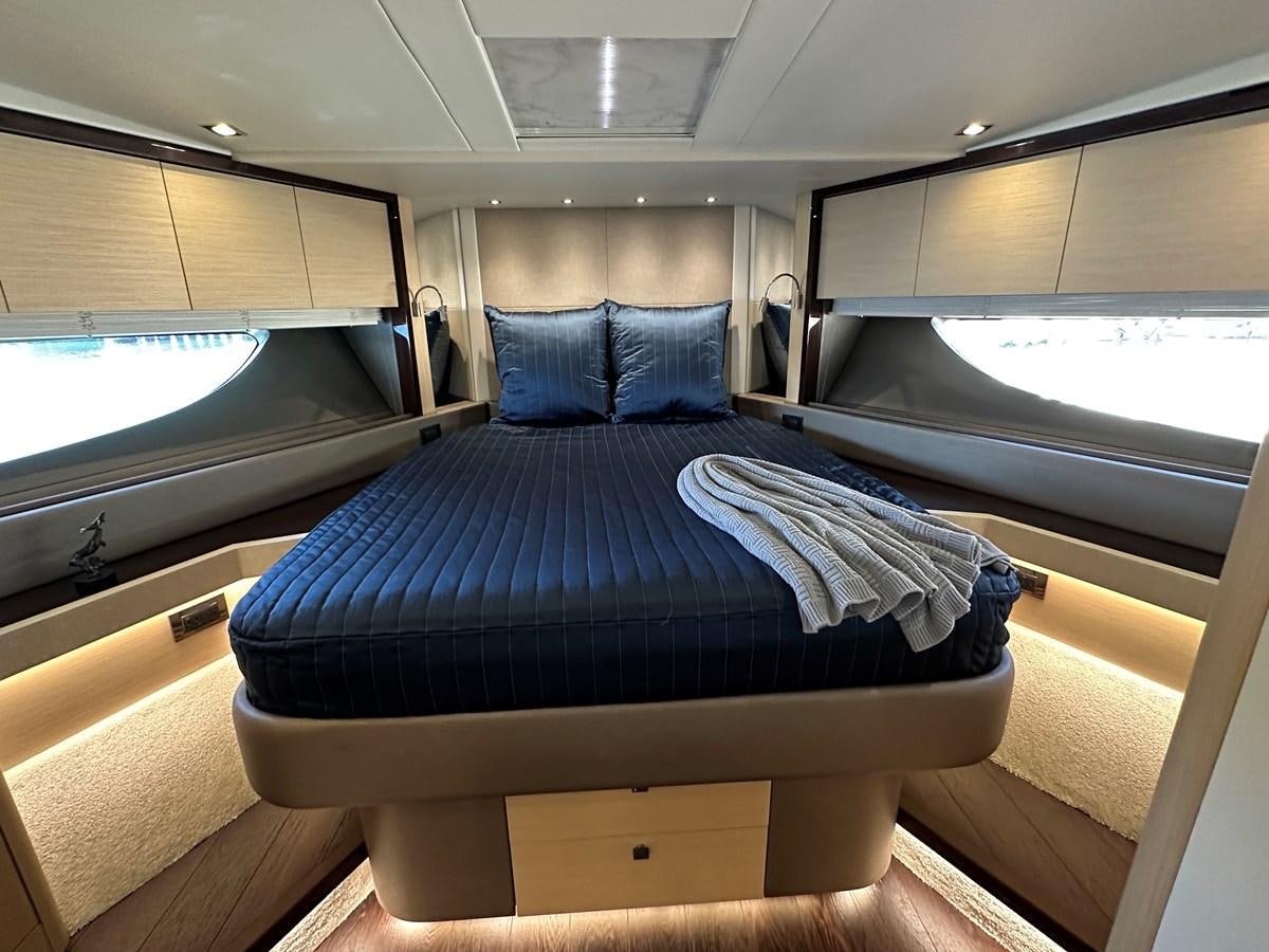 a bed in a room aboard K NUK Yacht for Sale