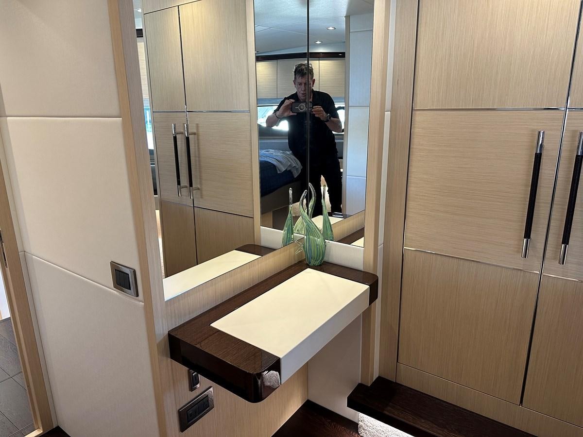 a person standing in a room aboard K NUK Yacht for Sale