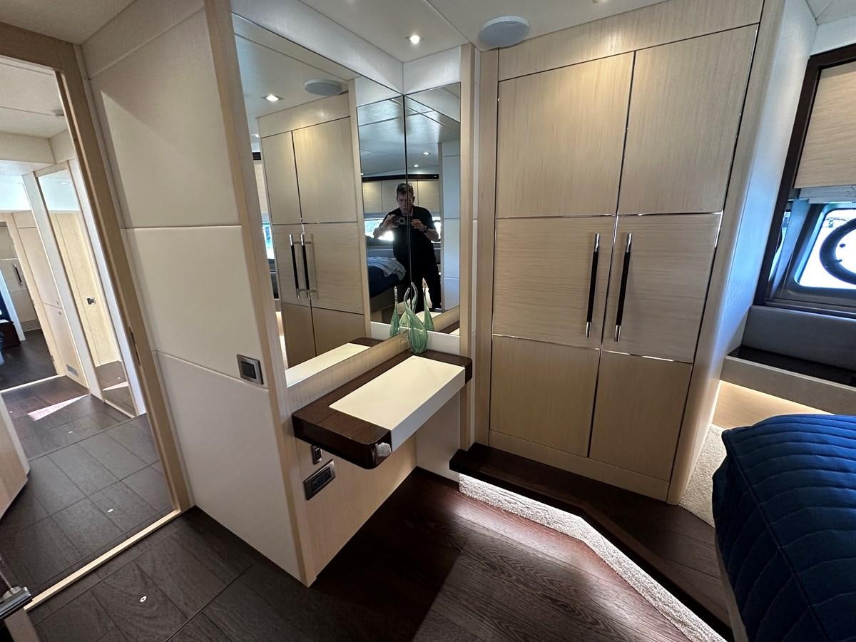 a person standing in a room aboard K NUK Yacht for Sale