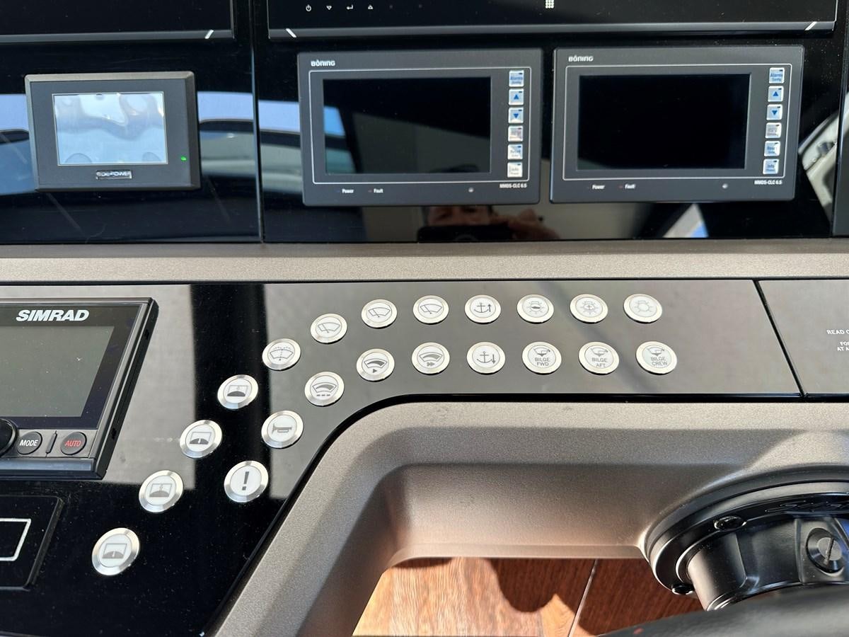 a close-up of a radio aboard K NUK Yacht for Sale