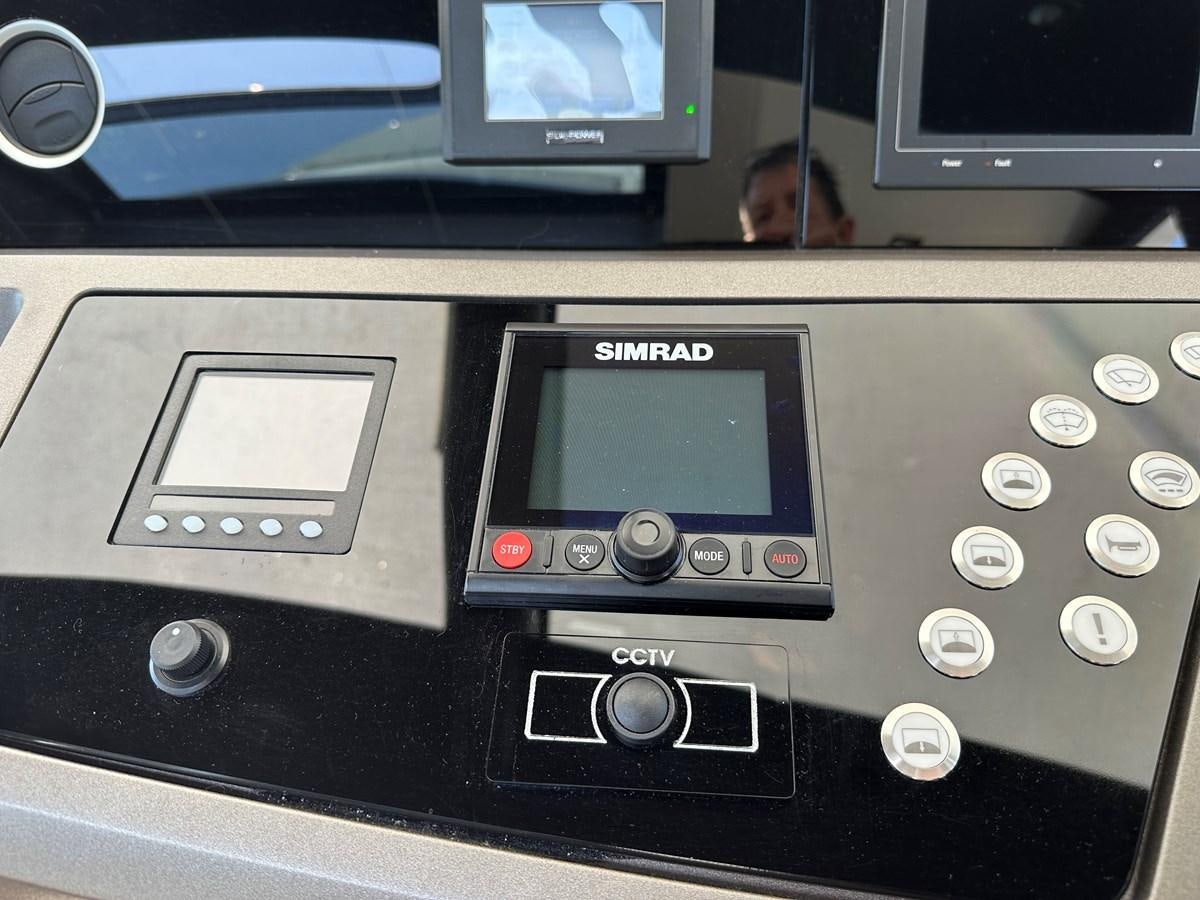 a radio on a table aboard K NUK Yacht for Sale