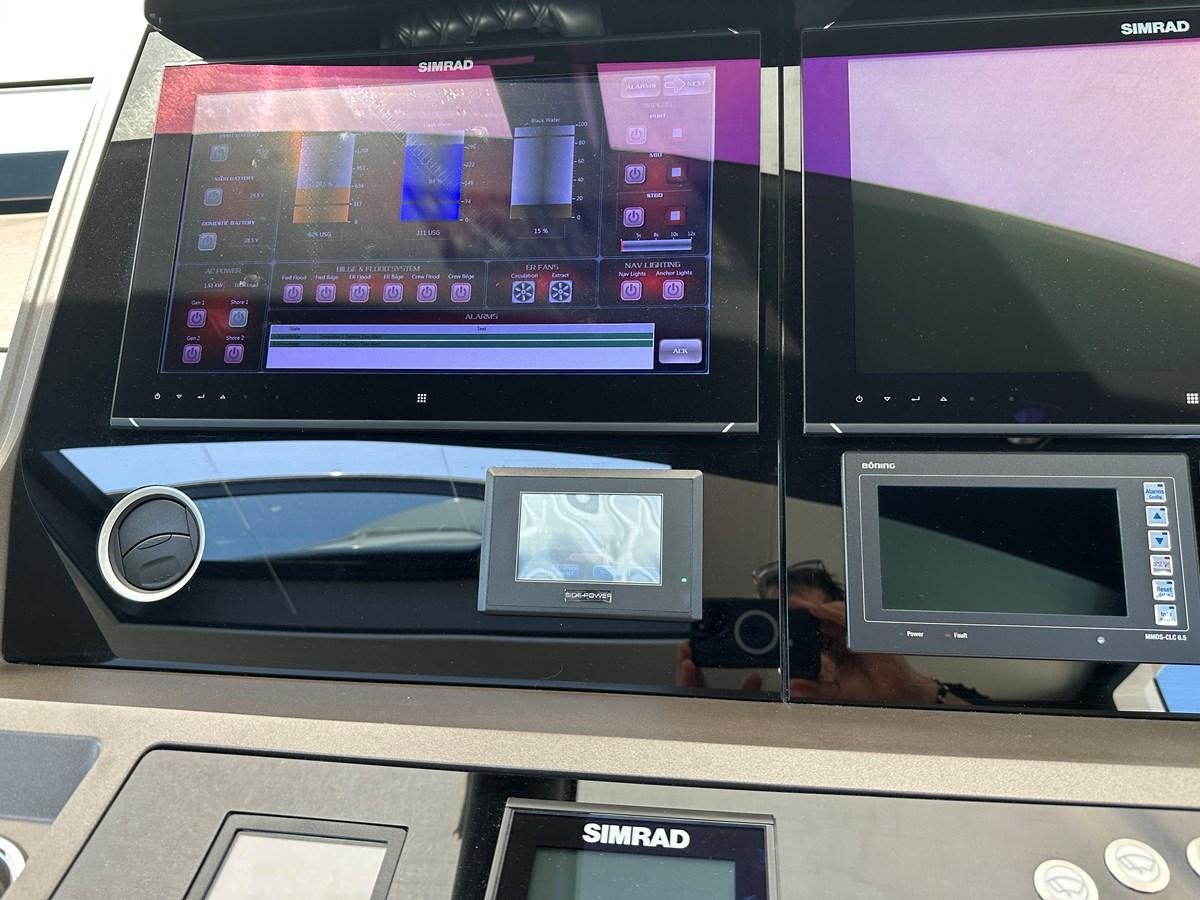 a group of monitors aboard K NUK Yacht for Sale