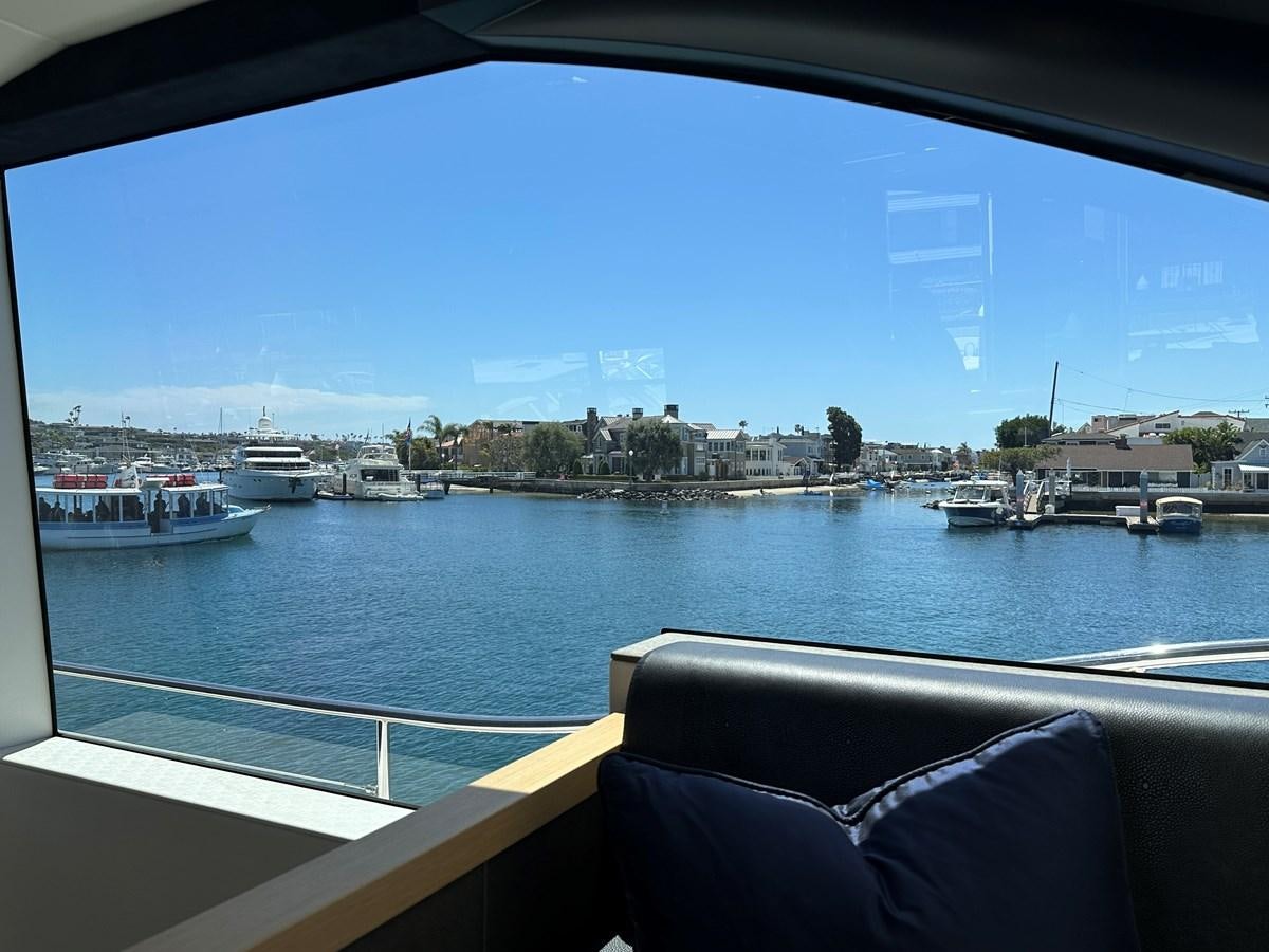 a view of a city from a boat aboard K NUK Yacht for Sale