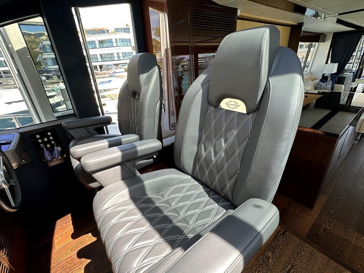 a chair in a room aboard K NUK Yacht for Sale