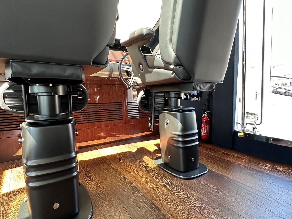a coffee maker on a table aboard K NUK Yacht for Sale