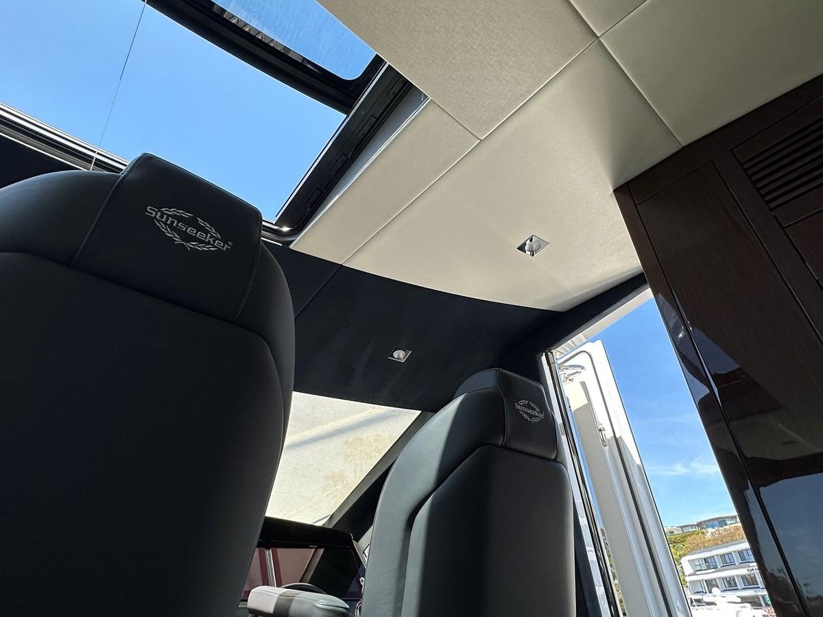 the inside of a car aboard K NUK Yacht for Sale