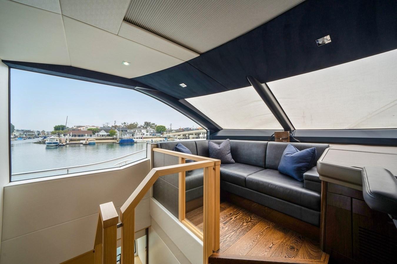 a couch on a boat aboard K NUK Yacht for Sale