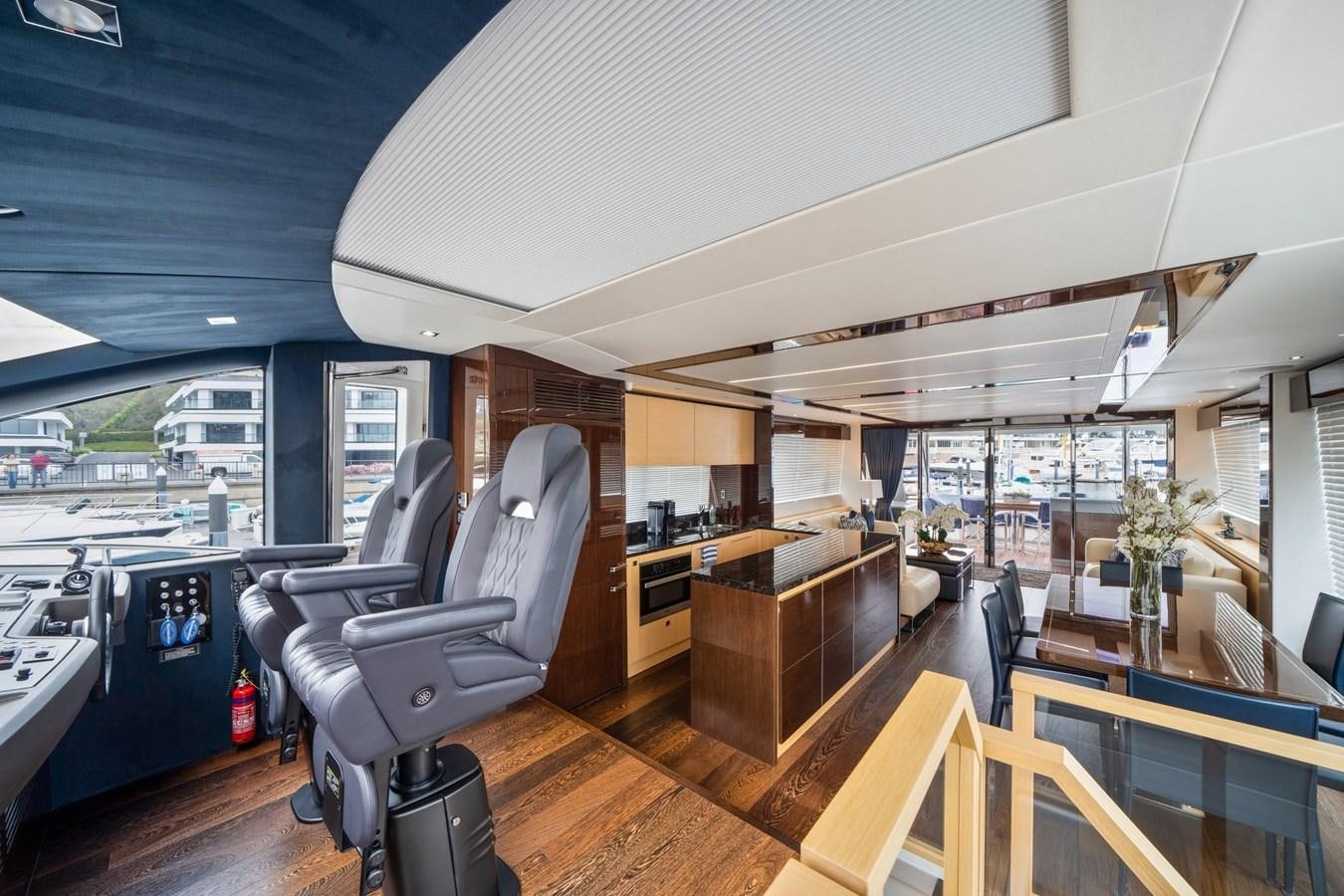 a room with a large desk and chairs aboard K NUK Yacht for Sale