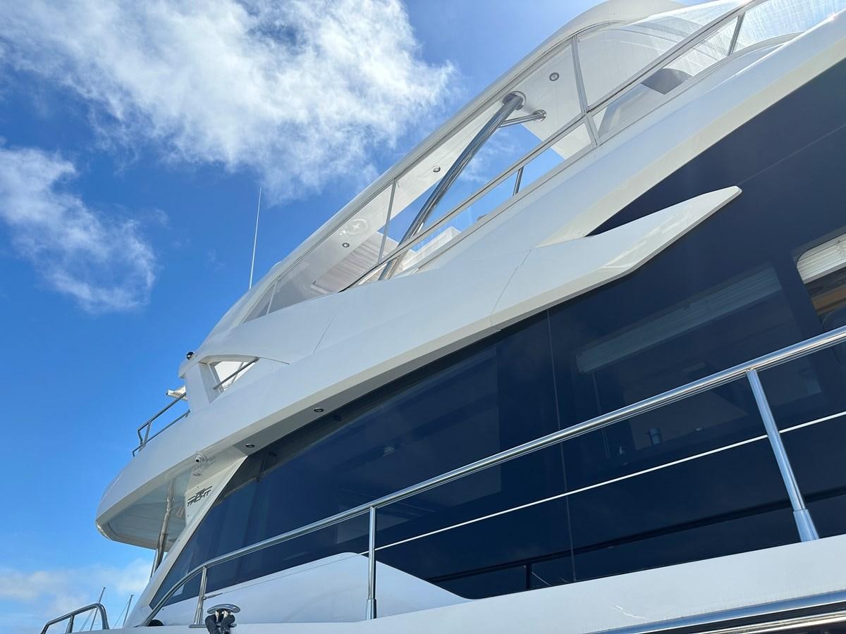 a large white boat aboard K NUK Yacht for Sale