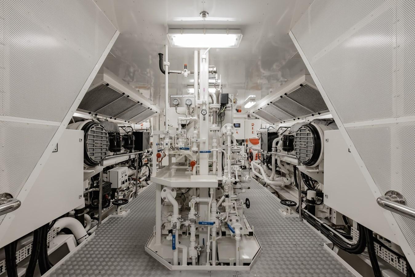 a large white machine aboard HERE COMES THE SUN Yacht for Sale