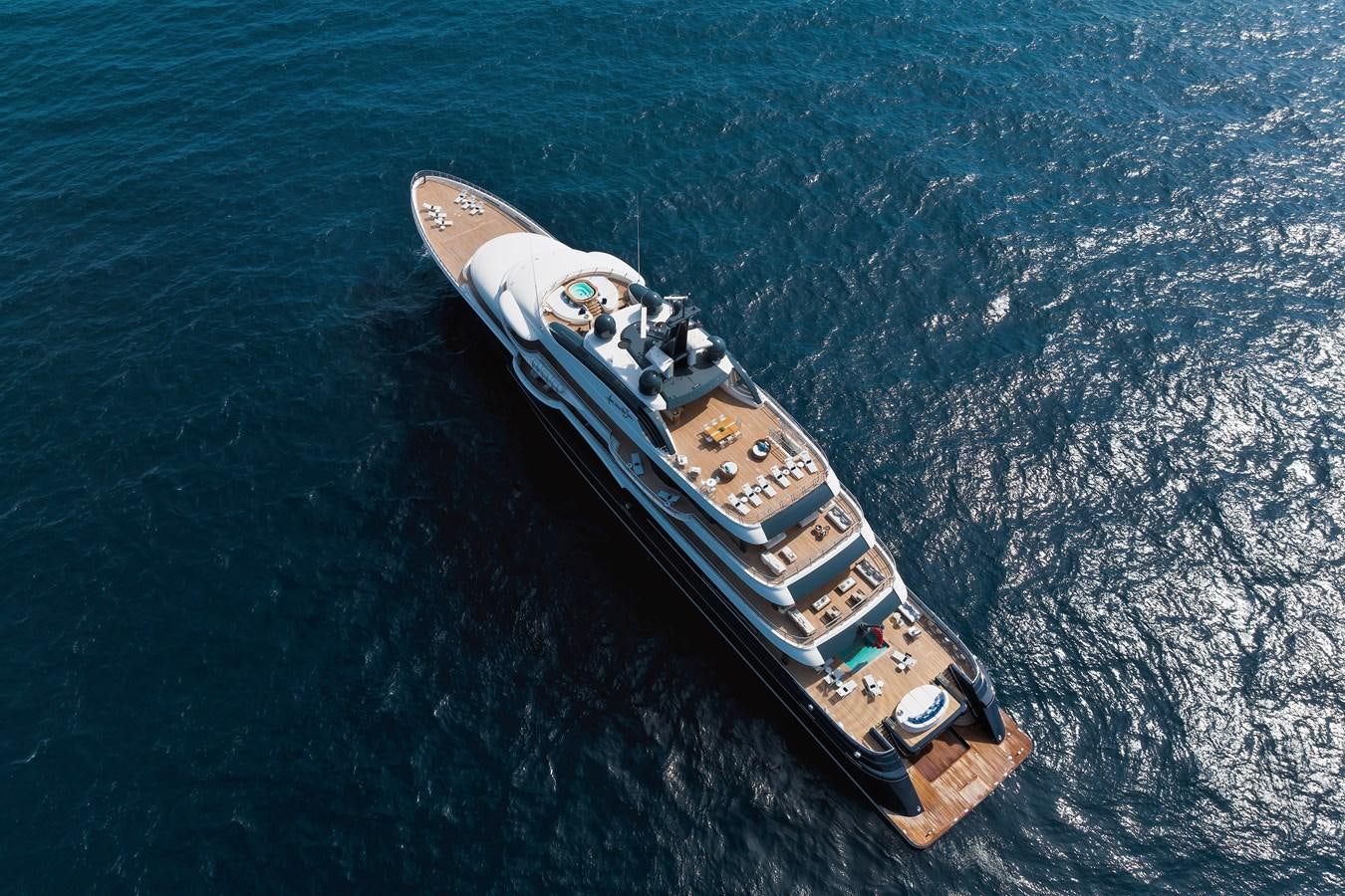 a space ship in the water aboard HERE COMES THE SUN Yacht for Sale