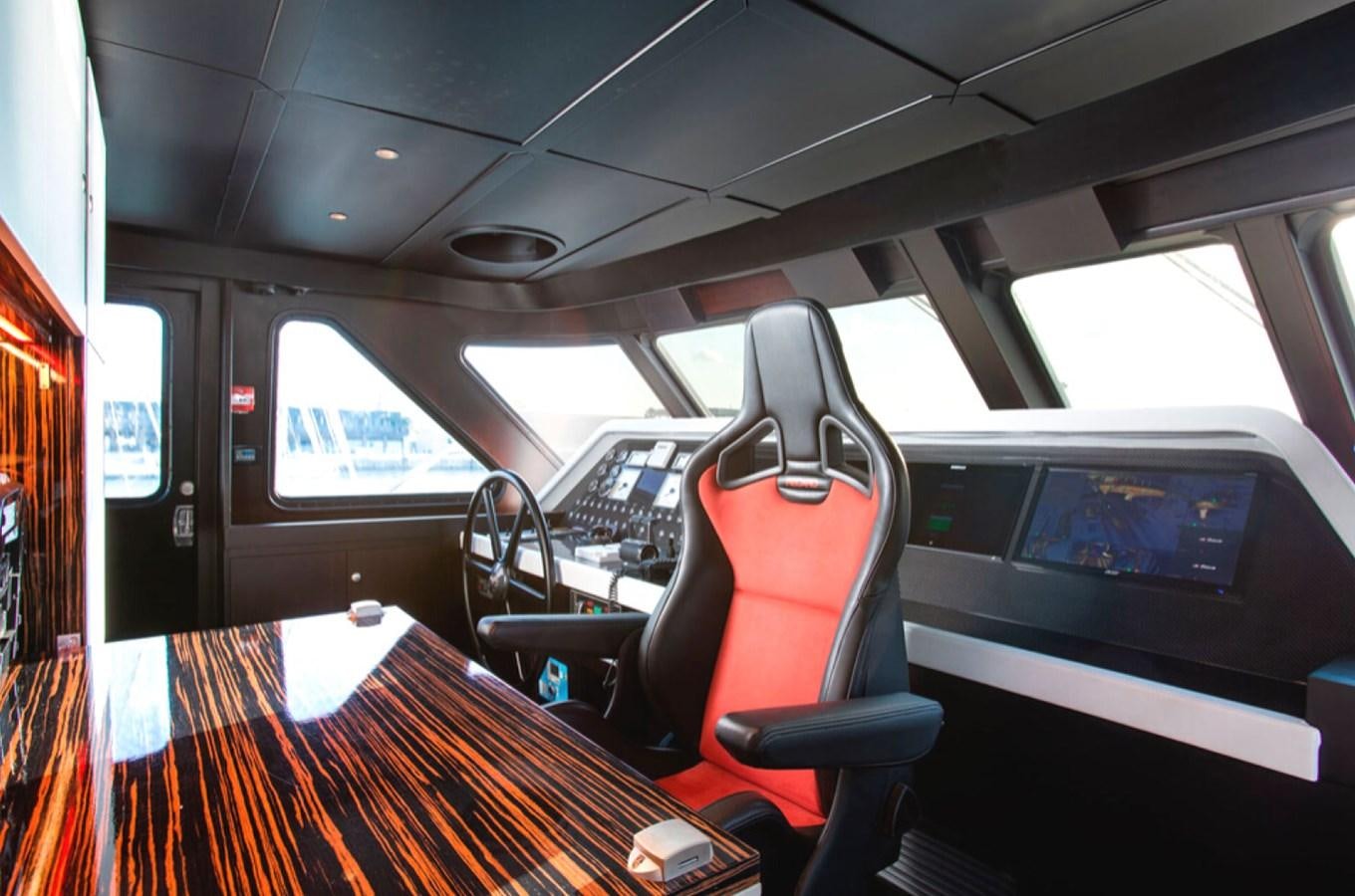 inside of a vehicle aboard RA Yacht for Sale