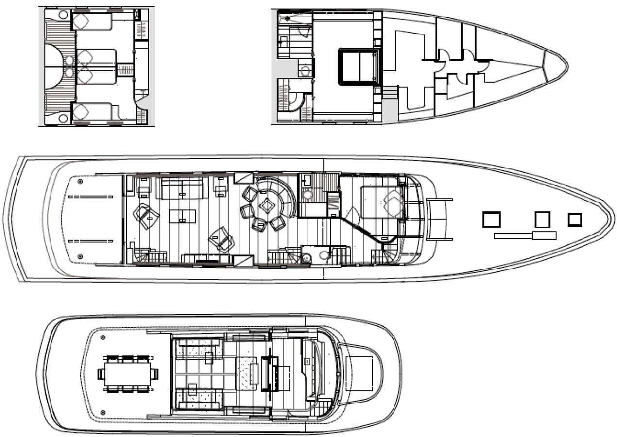 diagram, engineering drawing aboard RA Yacht for Sale