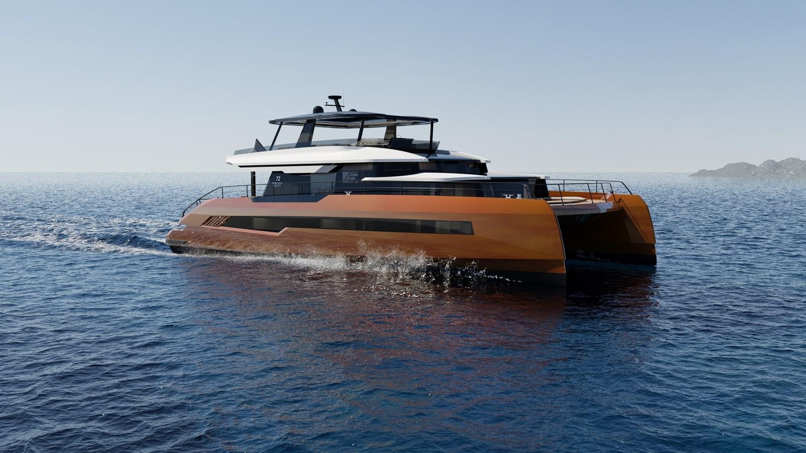 a couple of boats in the water aboard SERENITY 72 POWER CATAMARAN Yacht for Sale