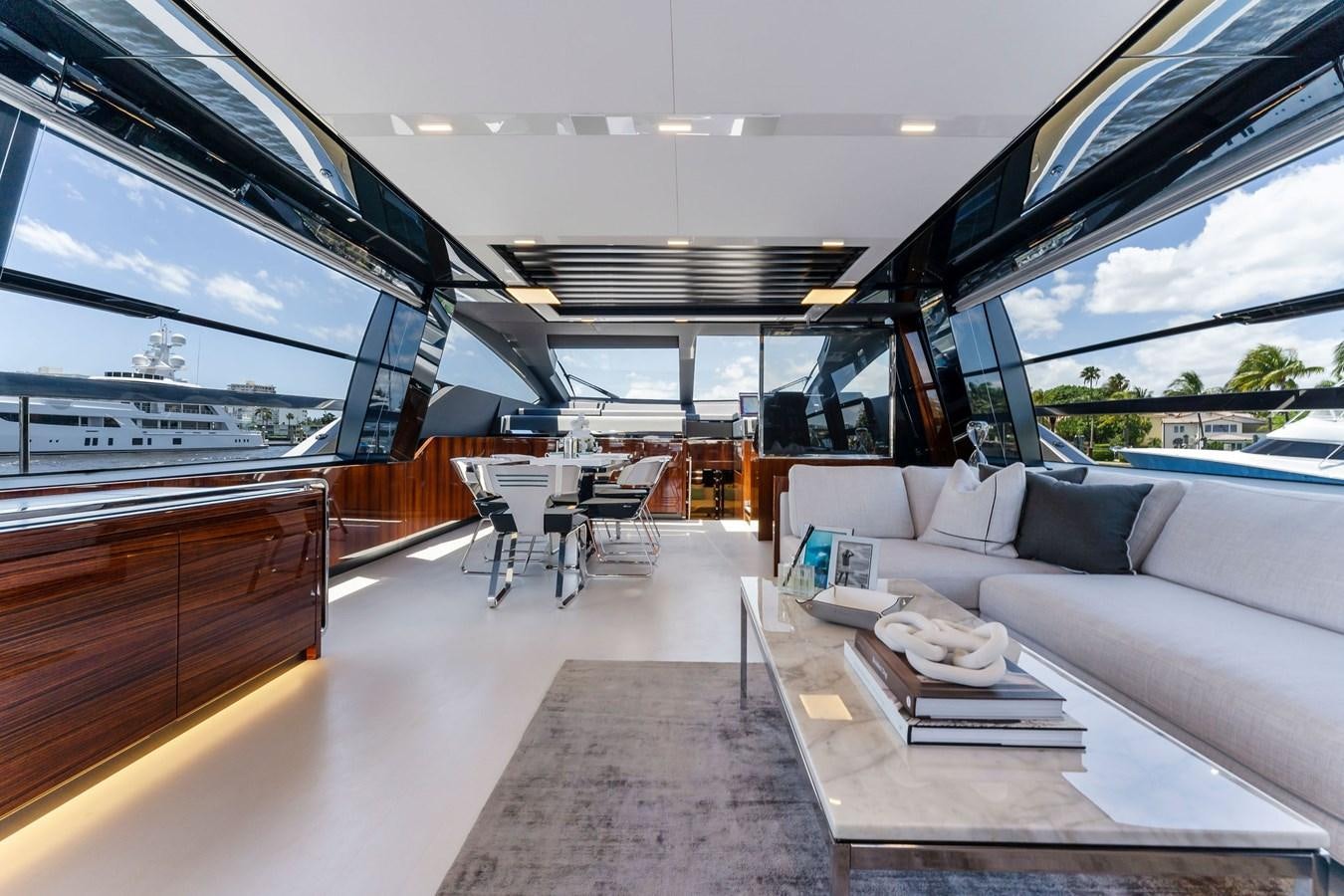 inside of a car aboard PERRI BEACH Yacht for Sale