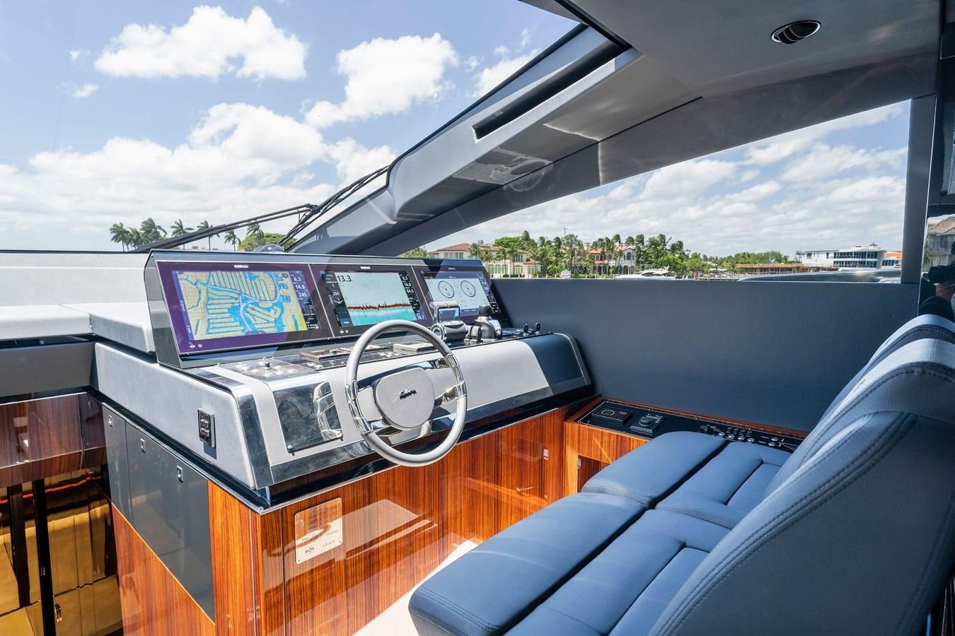 inside of a car aboard PERRI BEACH Yacht for Sale