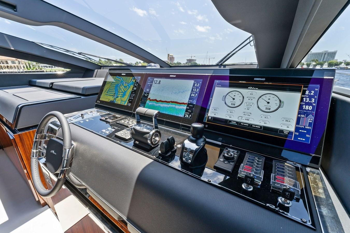 inside of a car aboard PERRI BEACH Yacht for Sale