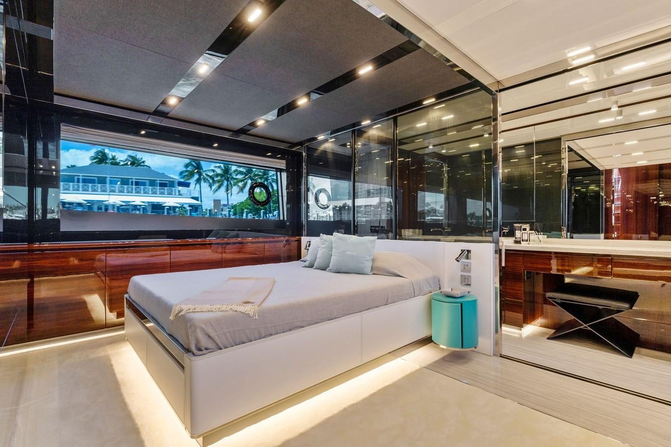 a room with a large screen aboard PERRI BEACH Yacht for Sale