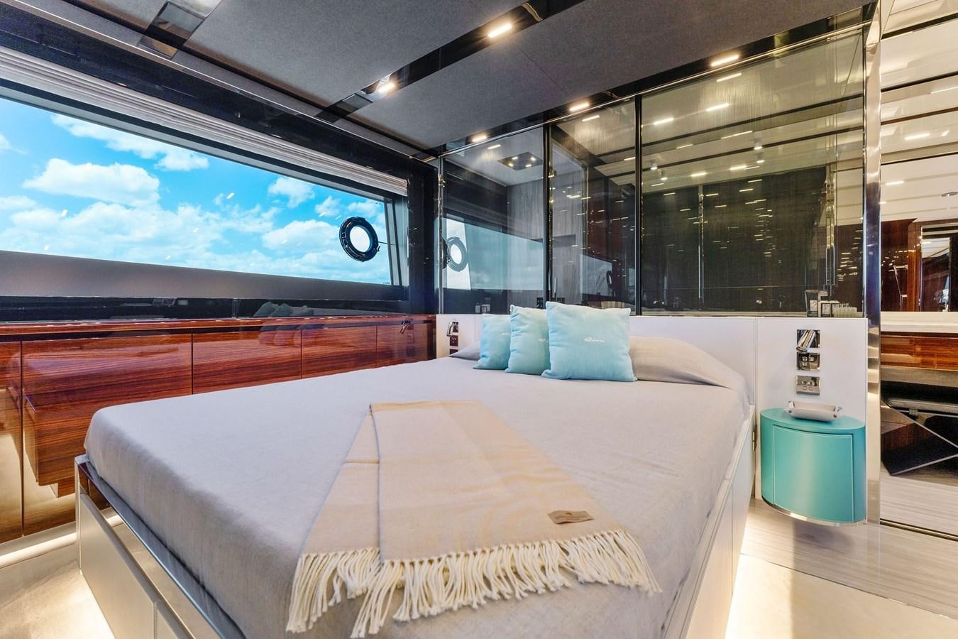 a bed in a room aboard PERRI BEACH Yacht for Sale