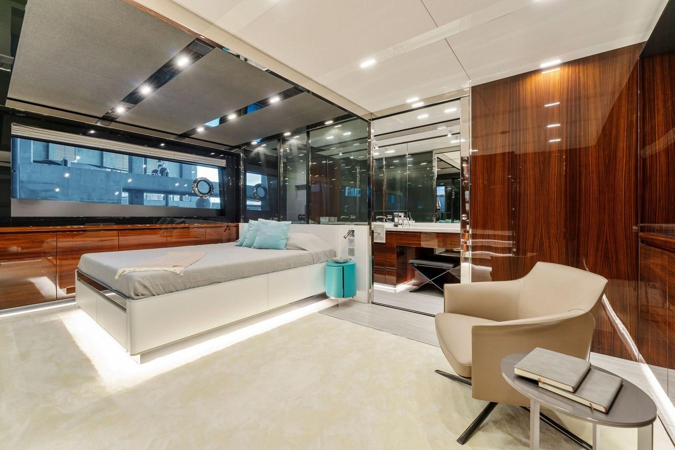 a room with a couch and a tv aboard PERRI BEACH Yacht for Sale