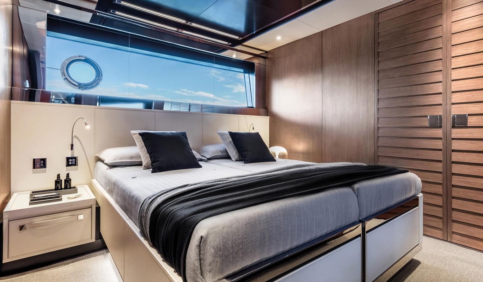 a bed in a room aboard UNDISCLOSED Yacht for Sale