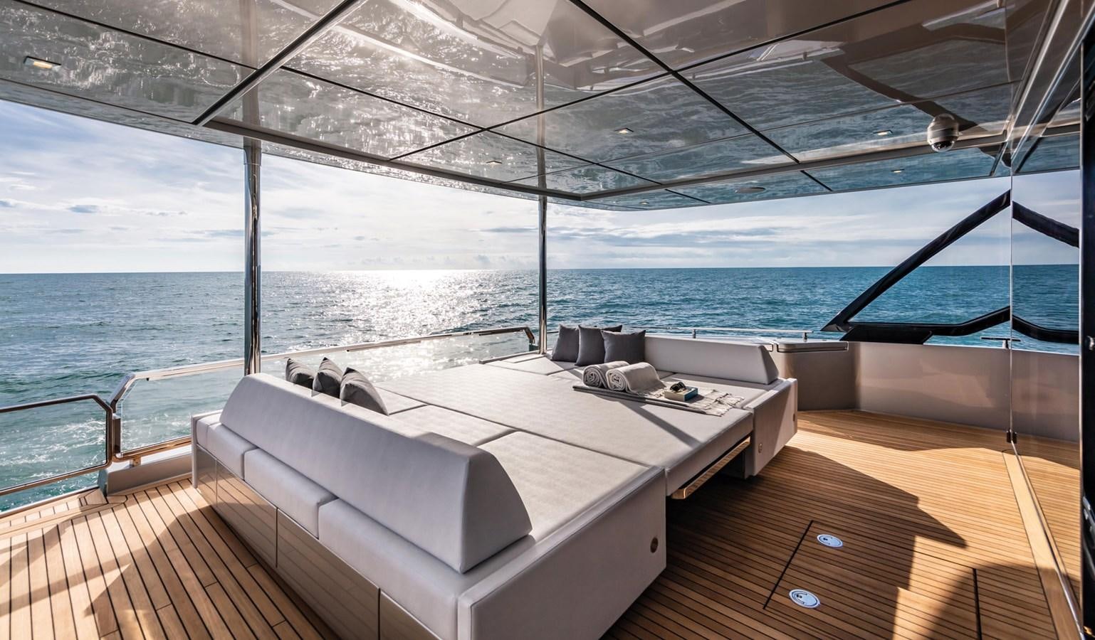 a large bed on a deck aboard UNDISCLOSED Yacht for Sale