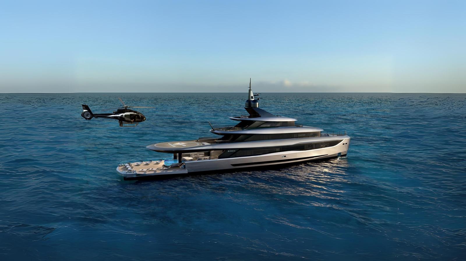 a boat with a person floating on it aboard VIRTUS XP HULL 02 Yacht for Sale