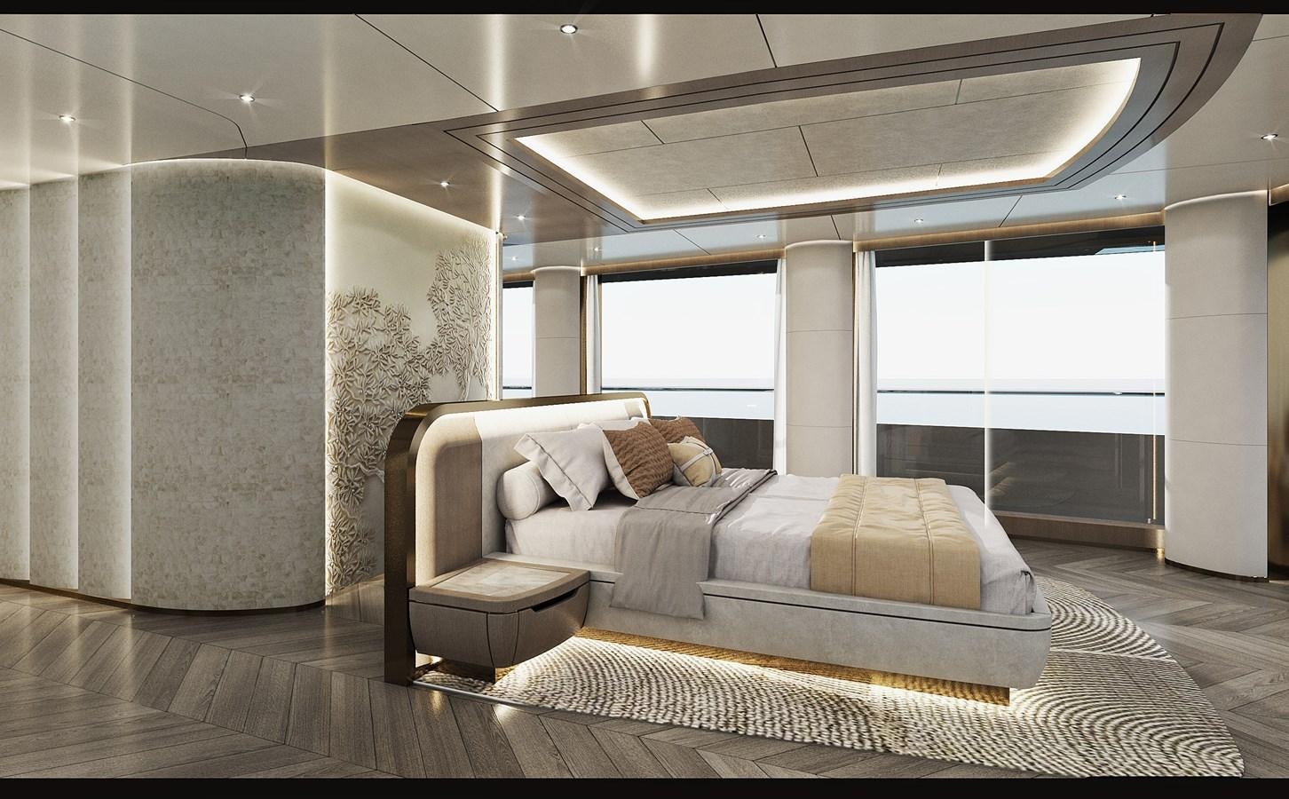 a couch in a room aboard VIRTUS XP HULL 02 Yacht for Sale