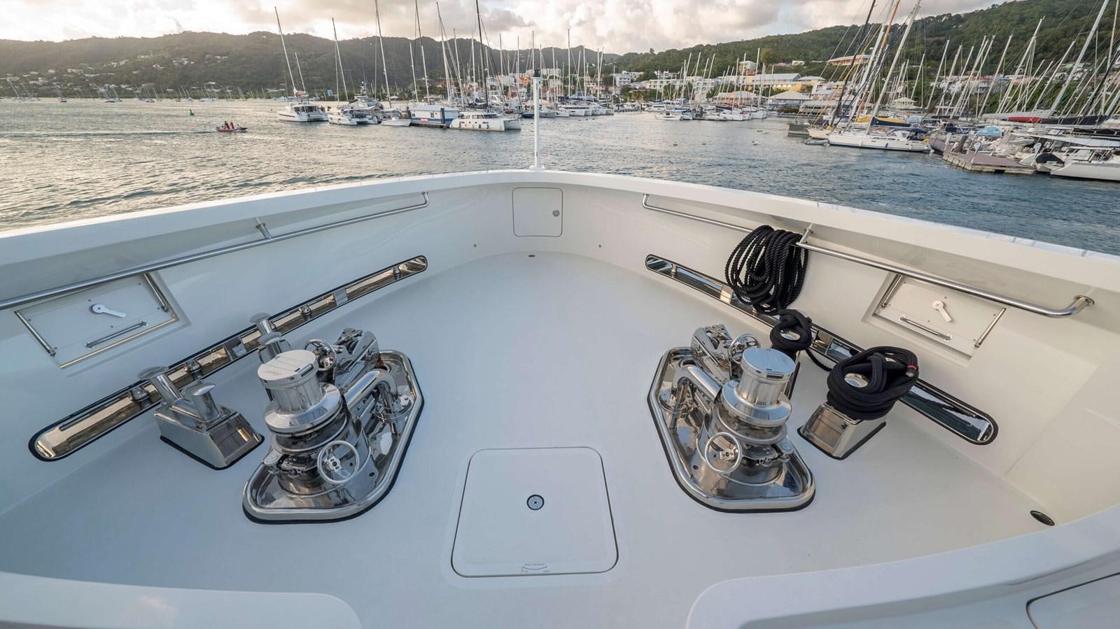 a boat with a rope attached to it aboard AMIKA Yacht for Sale