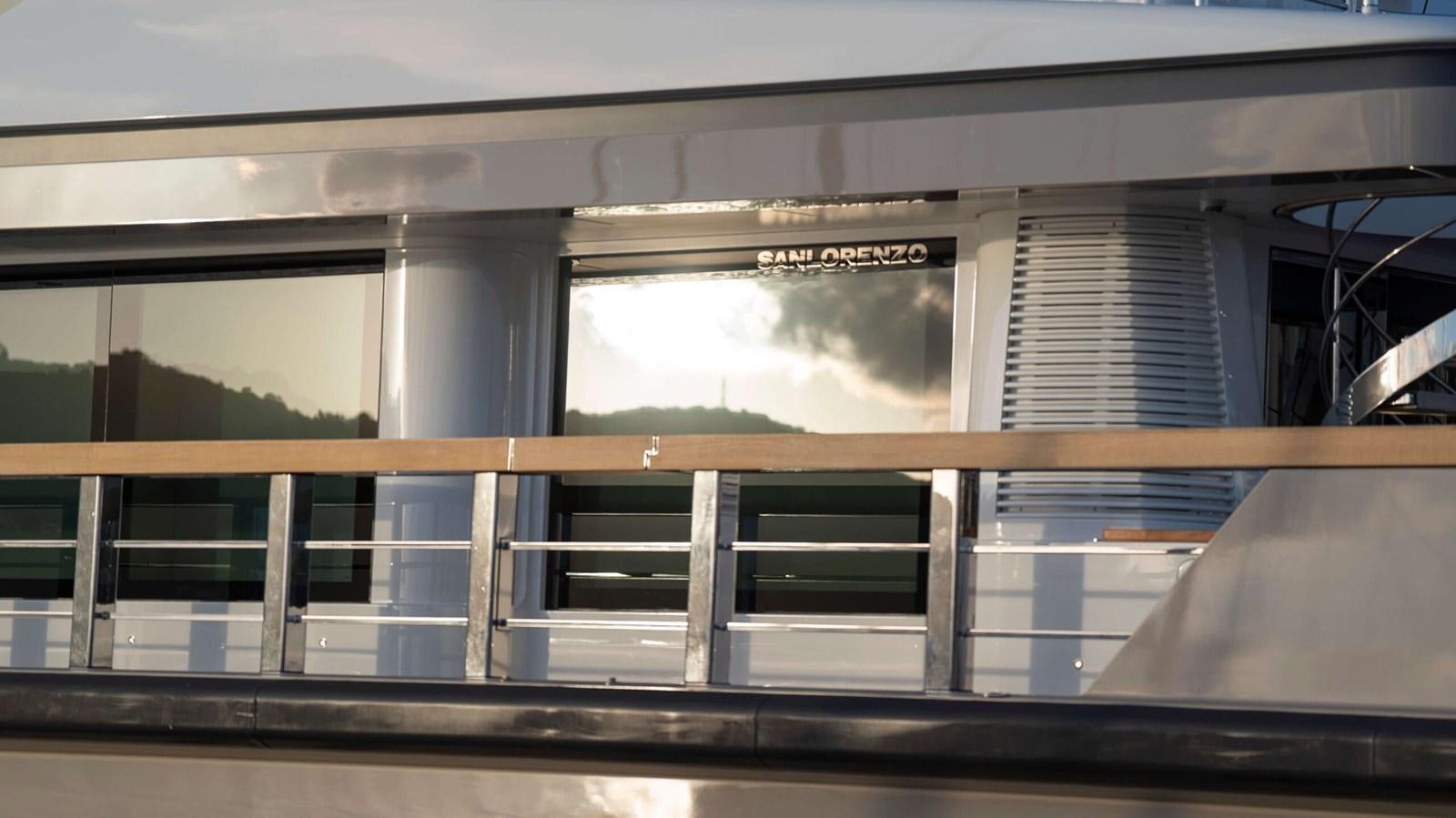 a train with a large window aboard AMIKA Yacht for Sale