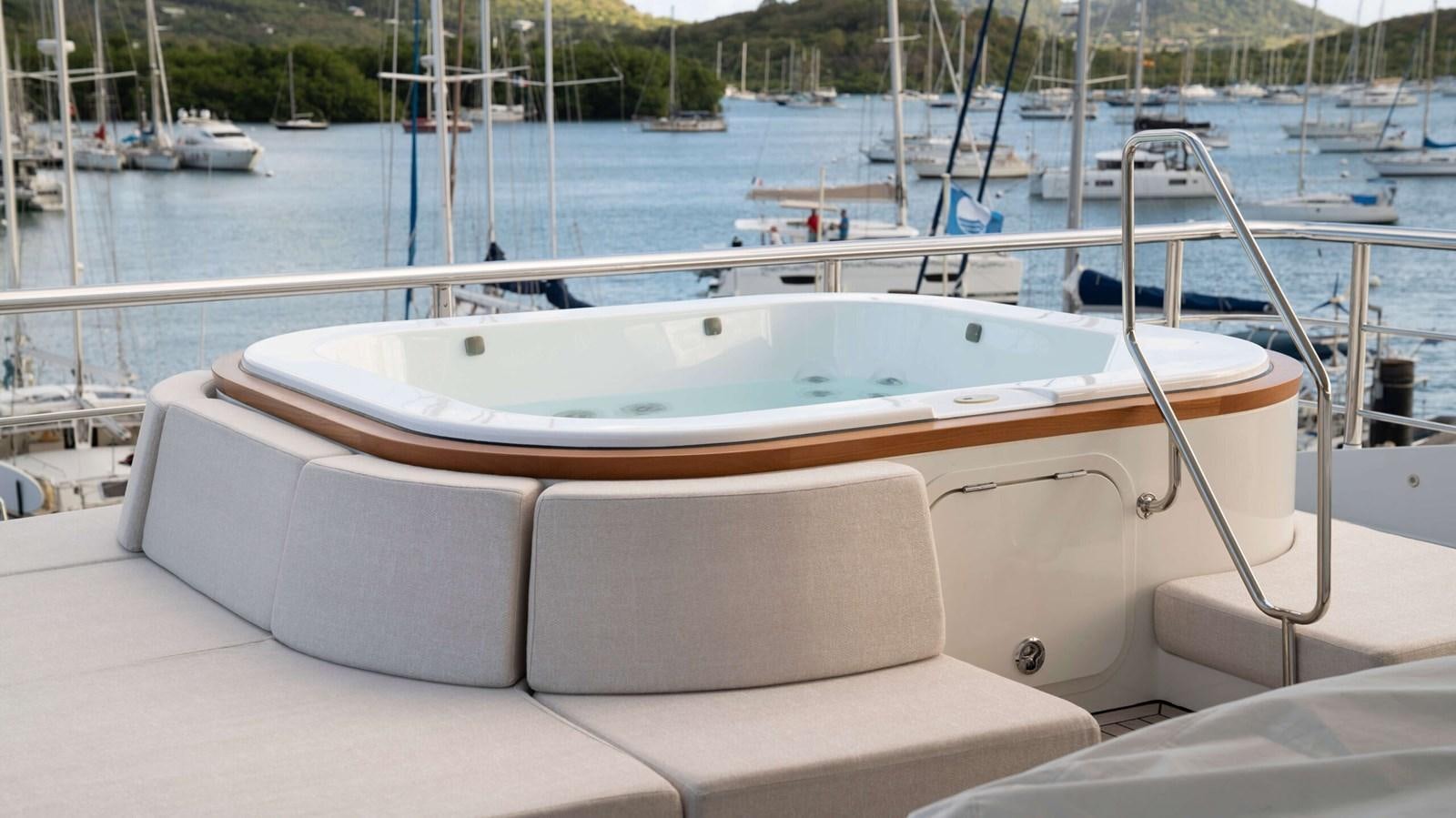a boat in the water aboard AMIKA Yacht for Sale