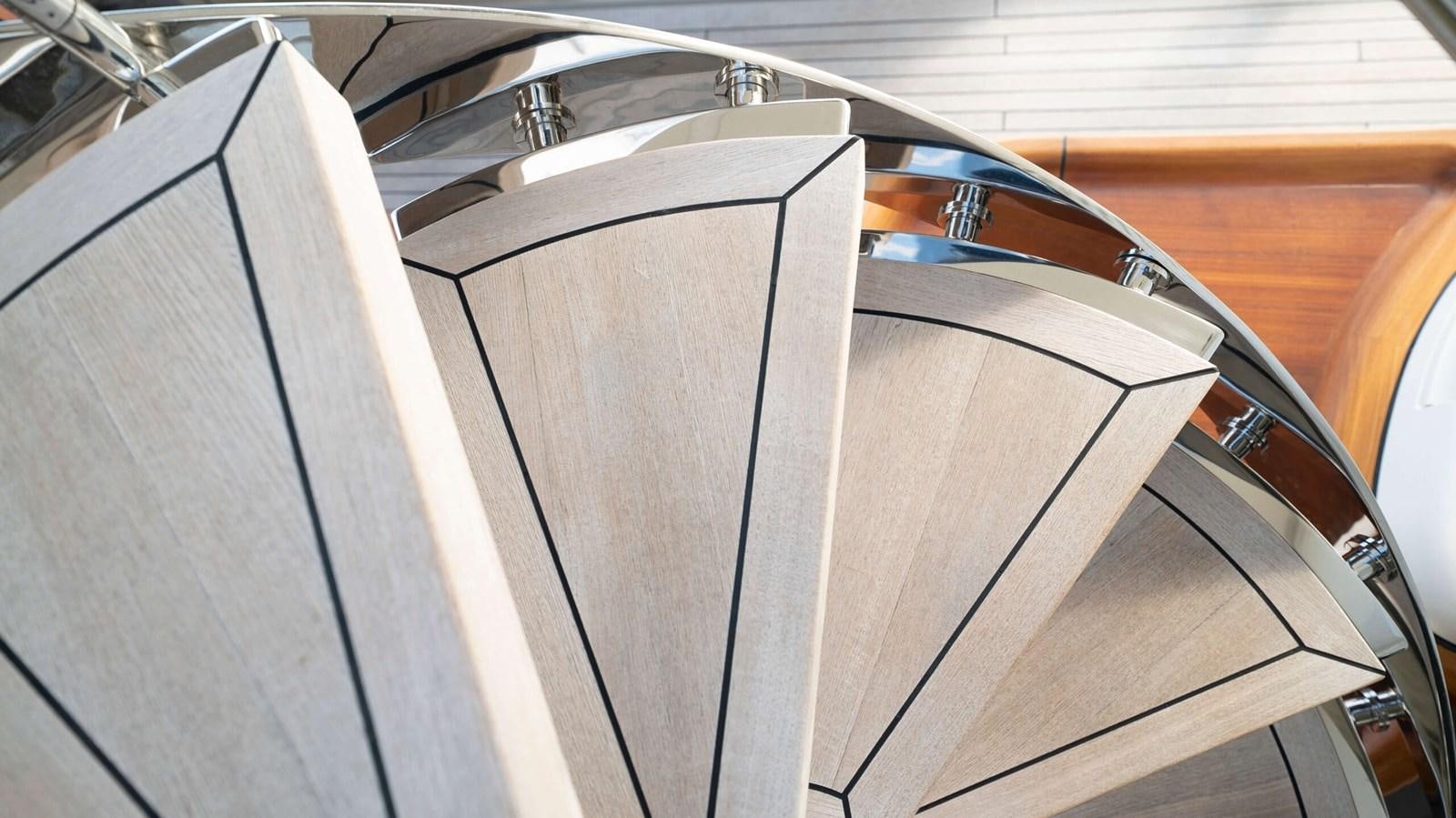 a close-up of a car tire aboard AMIKA Yacht for Sale