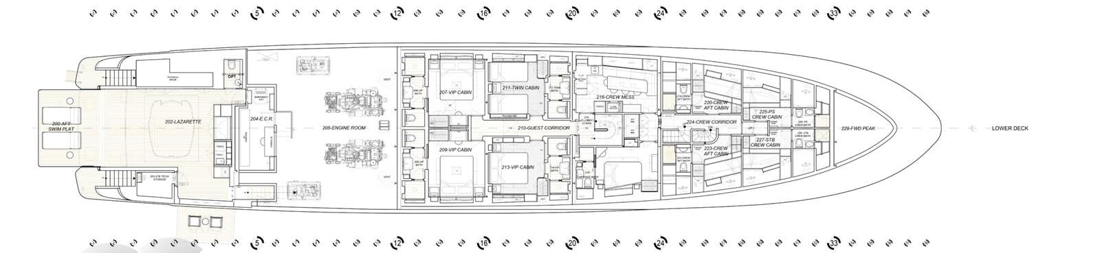 diagram, engineering drawing aboard AMIKA Yacht for Sale