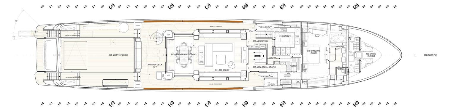 diagram aboard AMIKA Yacht for Sale