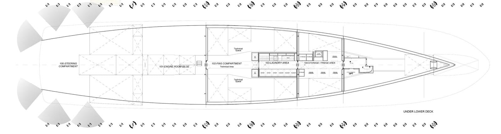 diagram, engineering drawing aboard AMIKA Yacht for Sale