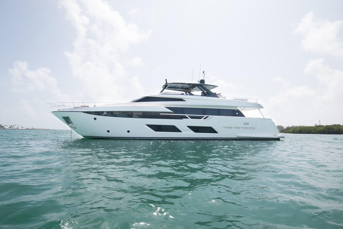 a white yacht in the water aboard CIAO II Yacht for Sale