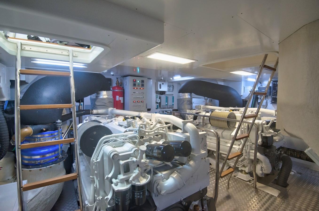 a room with machinery aboard CIAO II Yacht for Sale
