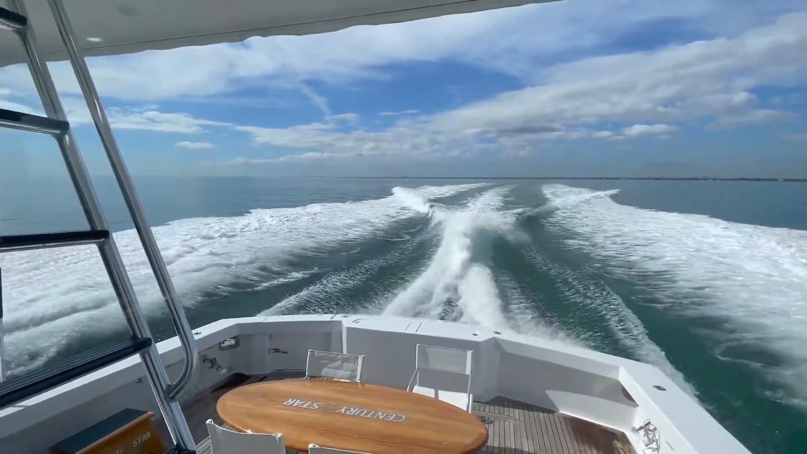 a view of a large ocean from a boat aboard CENTURY STAR Yacht for Sale