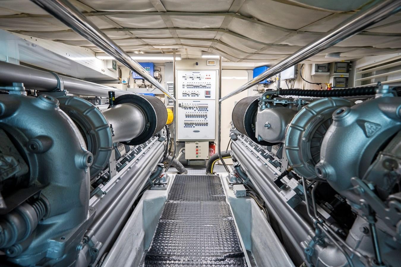 a large metal machine aboard DENISE Yacht for Sale