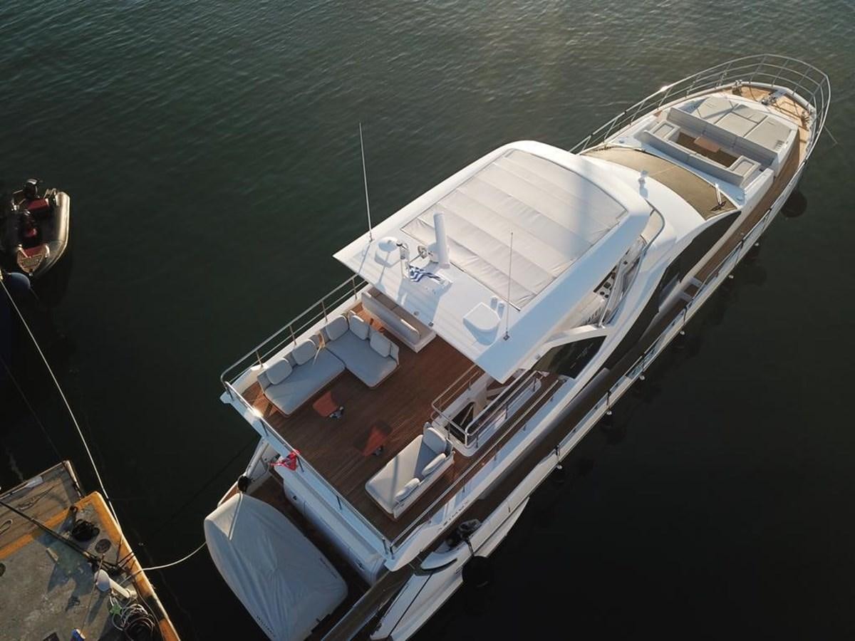 a high angle view of a boat aboard GOLDINIA Yacht for Sale