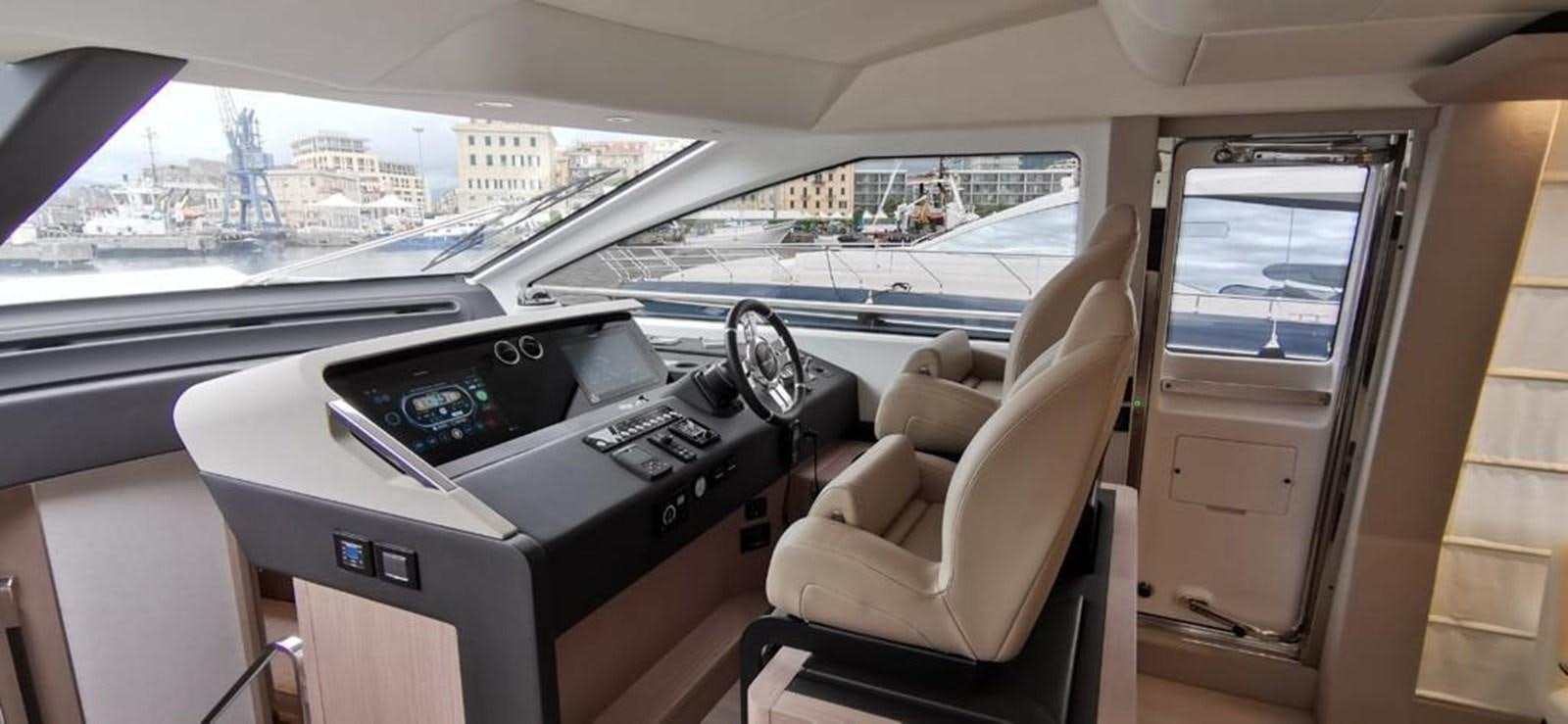 inside of a car aboard GOLDINIA Yacht for Sale