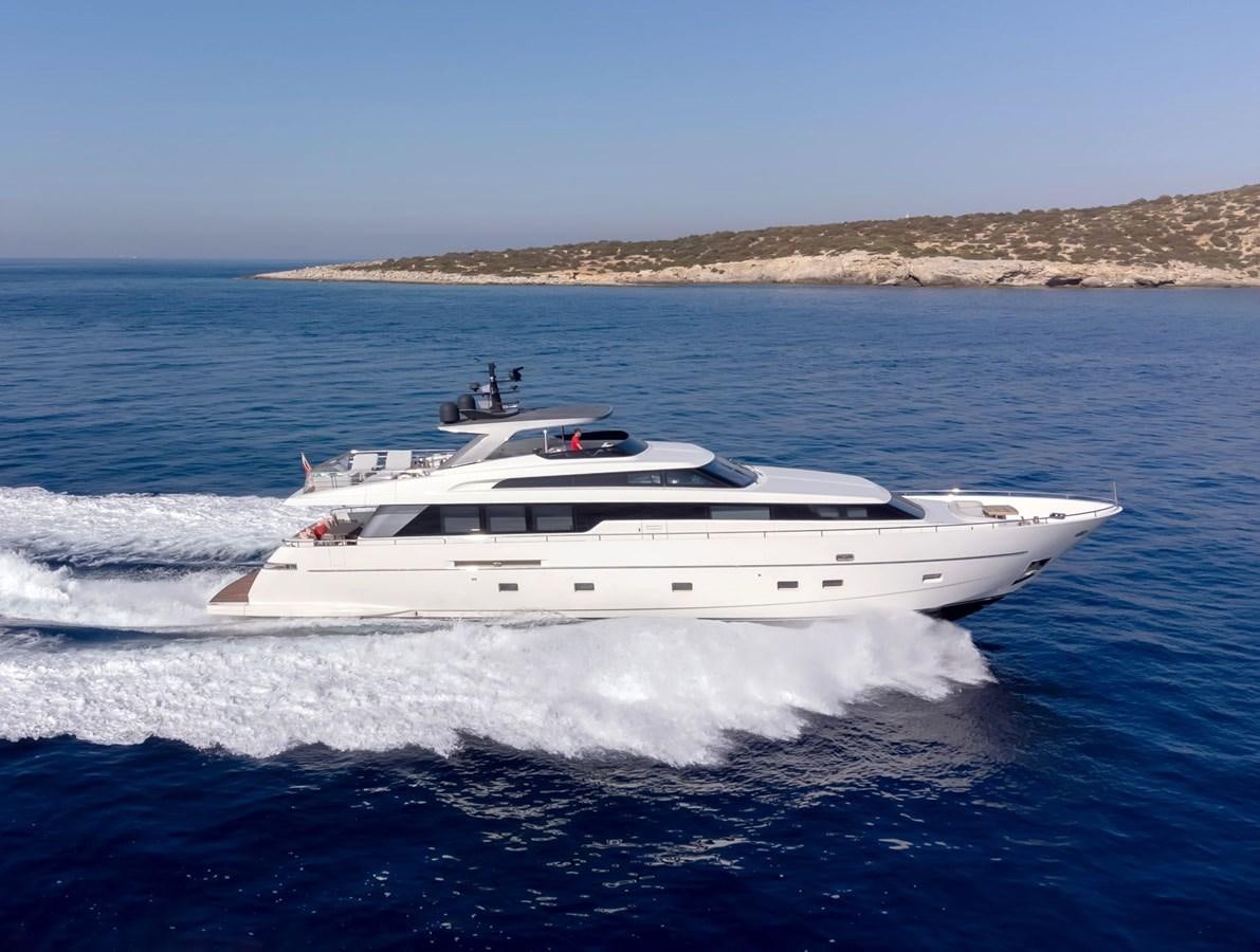 a white yacht on the water aboard VITTORIA I Yacht for Sale