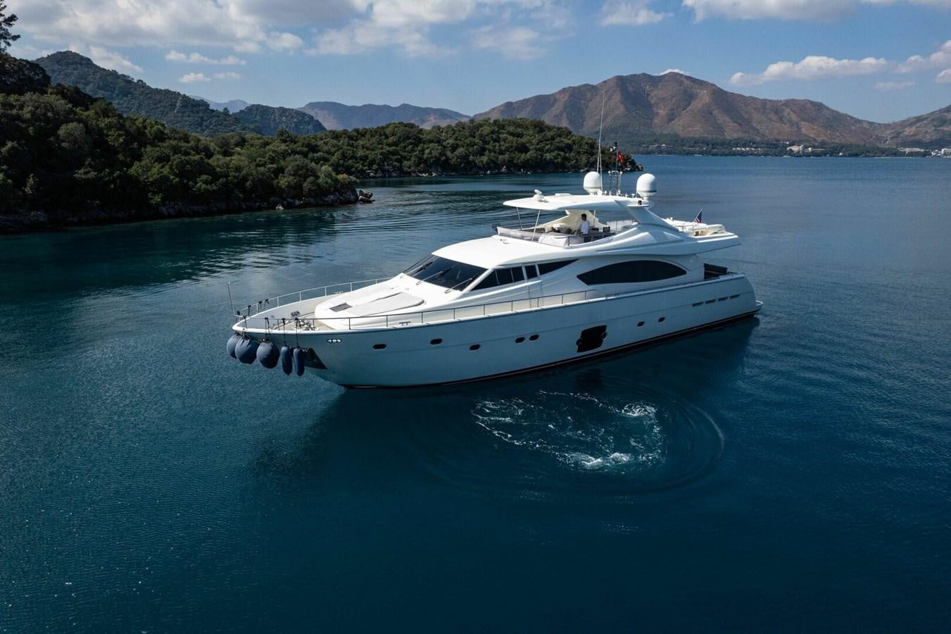 a white yacht in the water aboard DAY DREAM Yacht for Sale