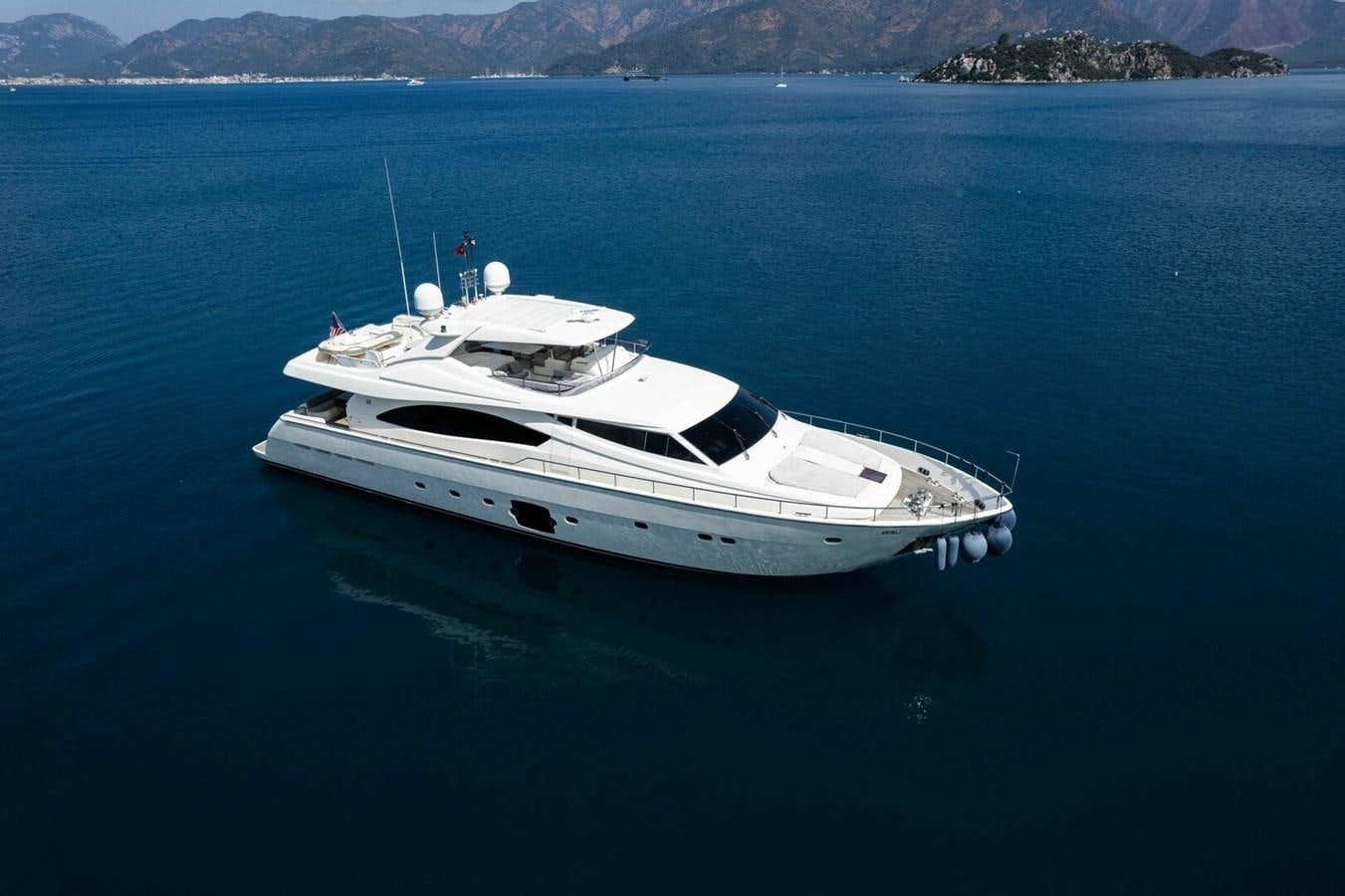 a white boat in the water aboard DAY DREAM Yacht for Sale