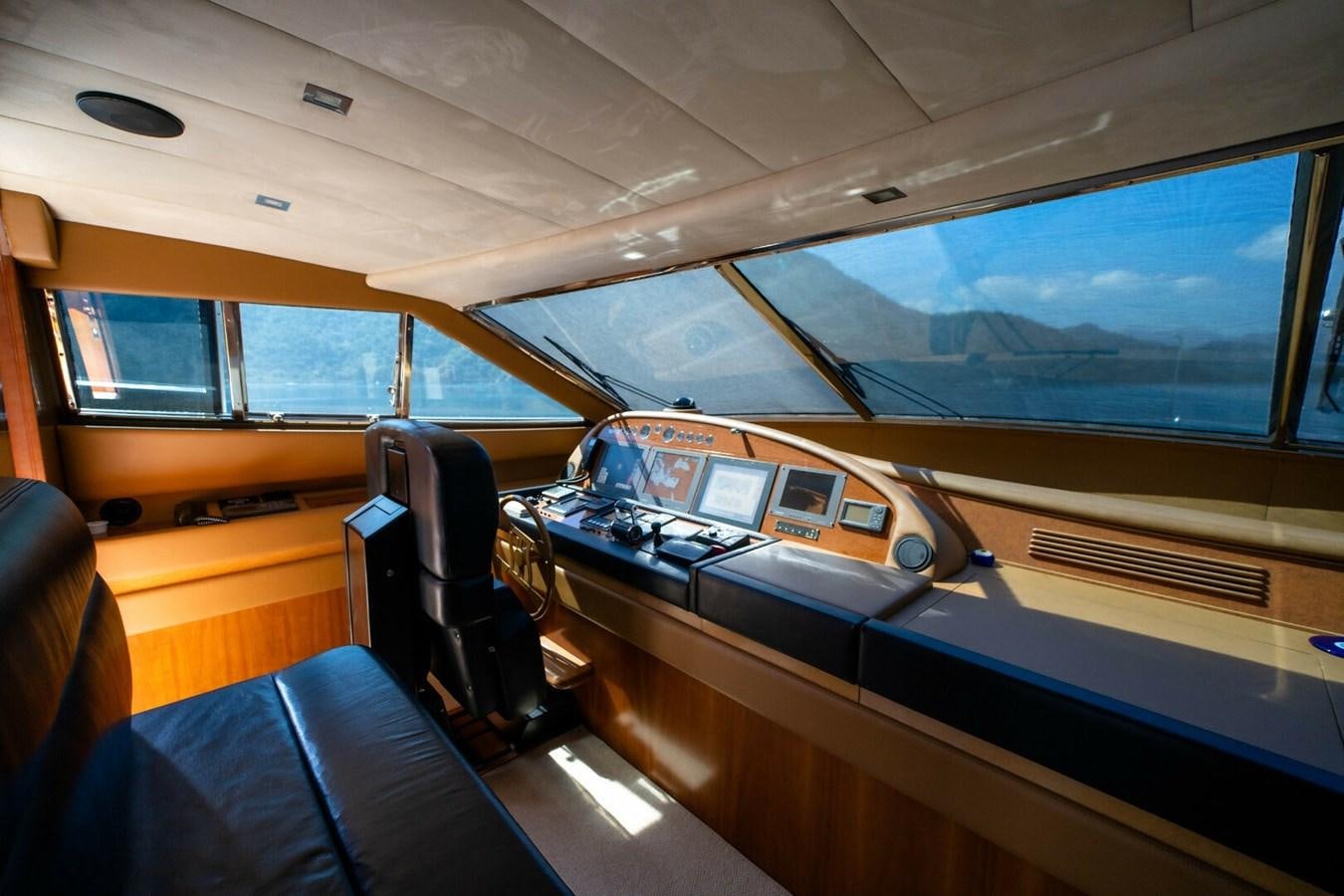 inside of a car aboard DAY DREAM Yacht for Sale