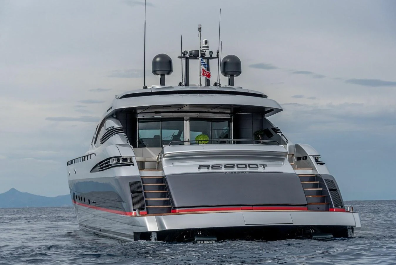 a boat on the water aboard REBOOT Yacht for Sale