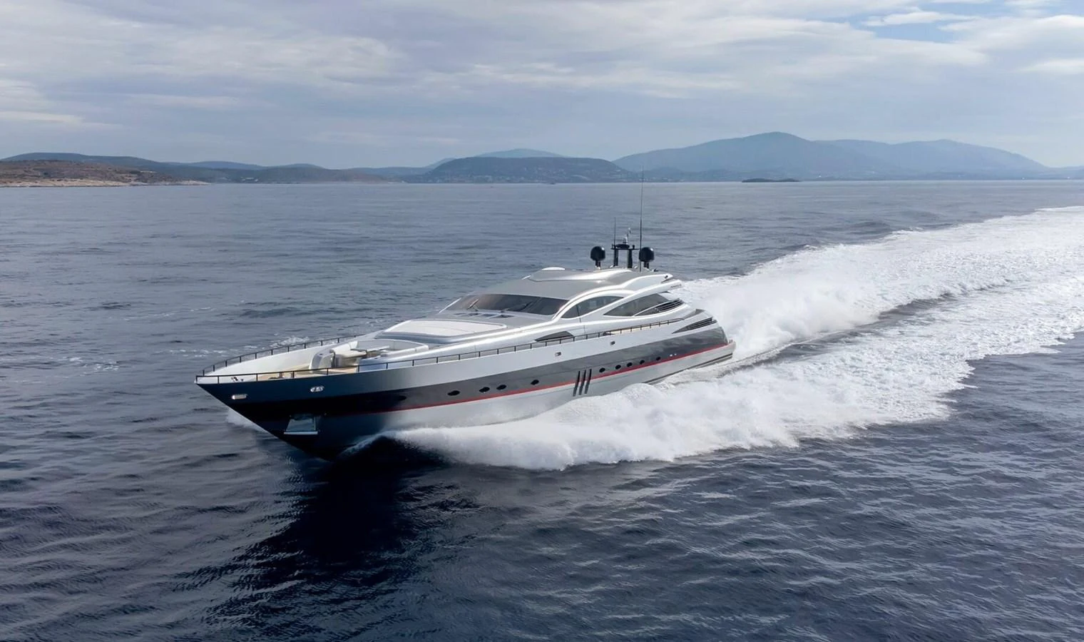 a boat on the water aboard REBOOT Yacht for Sale